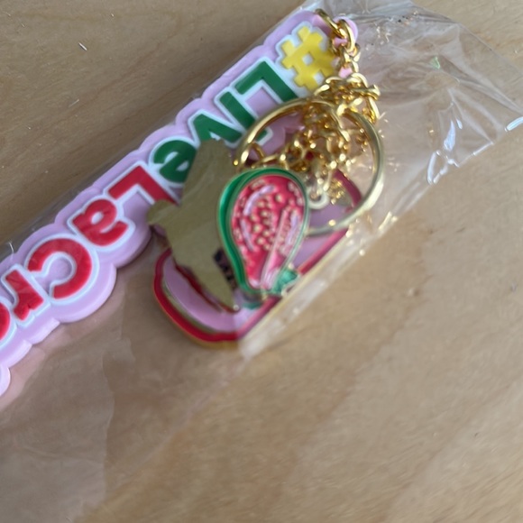 LaCroix #LiveLaCroix Guava São Paulo pink keychain NWT - Picture 2 of 2